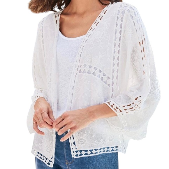 Soft Surroundings Tops - Soft Surroundings | NWT Jasmin Lace Wrap Embroidered Top - Size L/XL